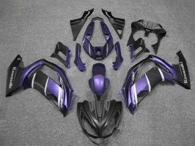 Carenados Moto Kawasaki Ninja 650 EX650 2012-2016 - Púrpura Plata Negro Mate Baratos