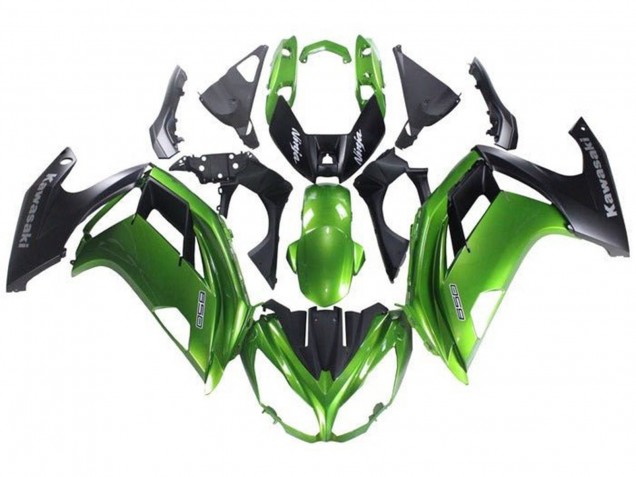 Carenado Moto Kawasaki Ninja 650 EX650 2012-2016 - Verde Negro Mate Baratos