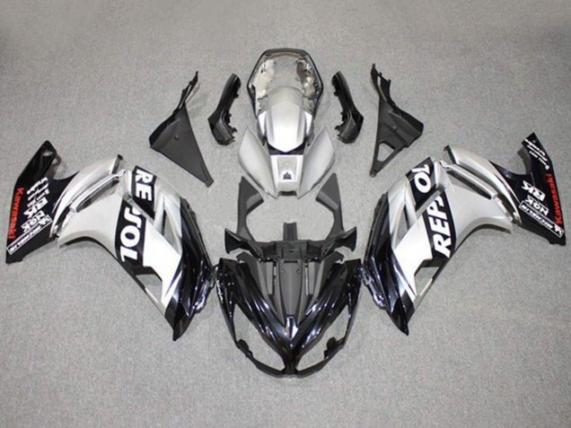 Carenados Moto Kawasaki Ninja 650 EX650 2012-2016 - Plata Negro Repsol Baratos