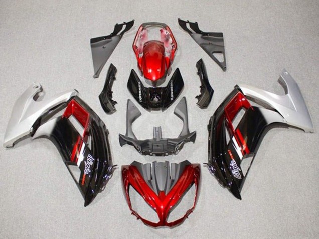 Carenados Moto Kawasaki Ninja 650 EX650 2012-2016 - Plata Rojo Negro Brillante Baratos