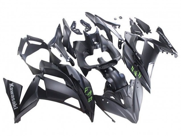 Carenados Moto Kawasaki Ninja 650 EX650 2017-2019 - Negro Mate Verde Baratos