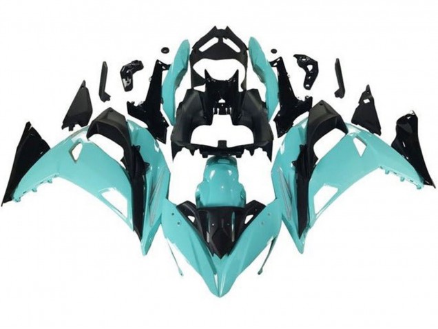 Carenados Moto Kawasaki Ninja 650 EX650 2017-2019 - Azul Claro Negro Baratos