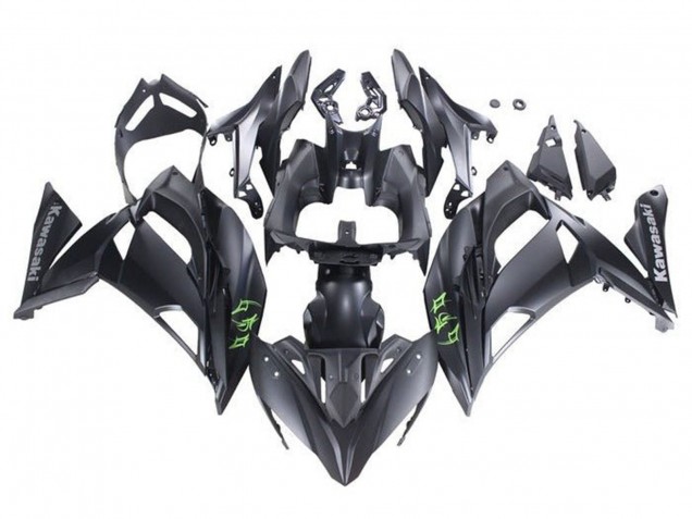 Carenados Moto Kawasaki Ninja 650 EX650 2020-2024 - Negro Mate Verde Baratos