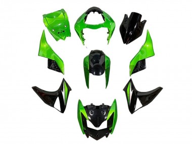 Carenados Moto Kawasaki Z1000 2007-2009 - Verde Negro Brillante Baratos