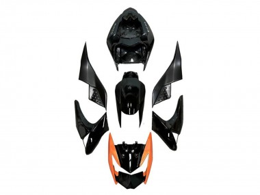 Carenados Moto Kawasaki Z1000 2007-2009 - Negro Brillante Naranja Baratos