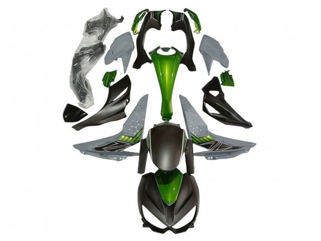 Carenados Moto Kawasaki Z1000 2014-2019 - Verde Gris Negro Mate Baratos