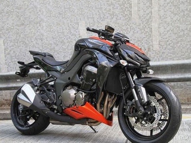 Carenados Moto Kawasaki Z1000 2014-2019 - Negro Naranja Baratos