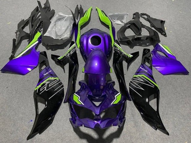 Carenados Moto Kawasaki ZX25R ZX-25R 2019-2025 - Púrpura Verde Negro Brillante Baratos