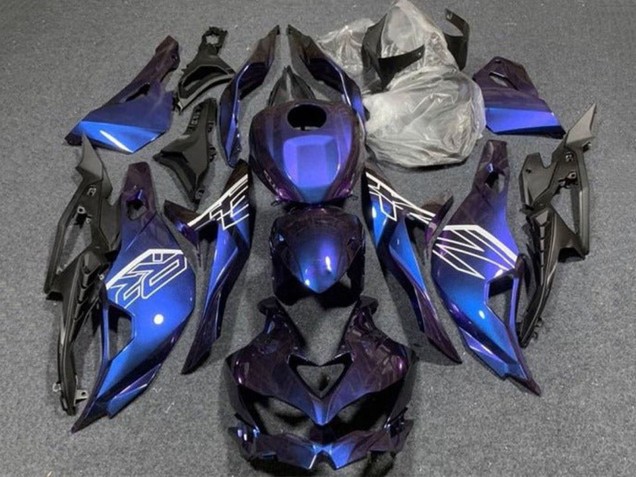 Carenados Moto Kawasaki ZX25R ZX-25R 2019-2025 - Púrpura Azul Gradiente Baratos