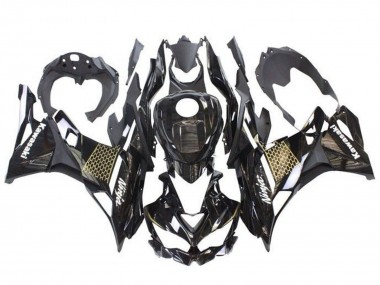 Carenados Moto Kawasaki ZX25R ZX-25R 2019-2025 - Negro Brillante Oro Blanco Honeycomb Baratos