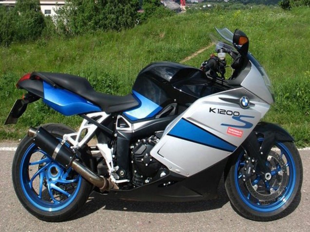 Carenados Moto BMW K1200S 2005-2010 - Plata Azul Negro Baratos