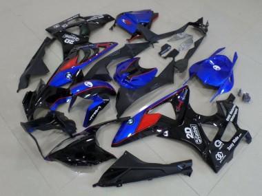 Carenados Moto BMW S1000RR 2015-2016 - Azul Rojo Negro Brillante Castrol Baratos