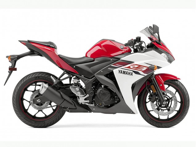 Carenado Moto Yamaha YZF R3 2015-2018 - Blanco Rojo Negro Baratos