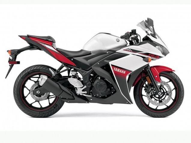 Carenados Moto Yamaha YZF R3 2015-2018 - Blanco Rojo Negro Baratos