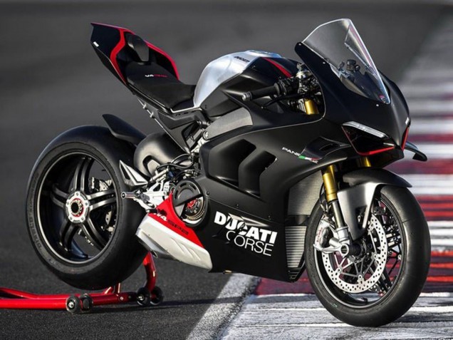 Carenados Moto Ducati Panigale V4 V4S 2022-2024 - Negro Mate Plata Rojo Baratos