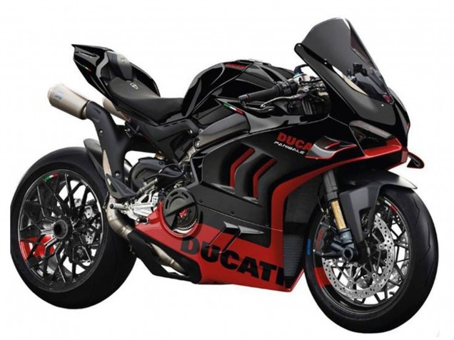 Carenados Moto Ducati Panigale V4 V4S 2022-2024 - Negro Rojo Baratos