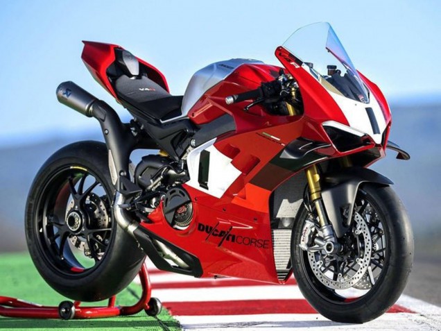 Carenados Moto Ducati Panigale V4 V4S 2022-2024 - Plata Blanco Rojo Corse Baratos