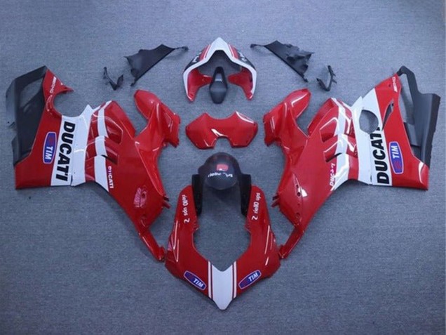 Carenados Moto Ducati Panigale V4 V4S 2020-2021 - Blanco Rojo Negro Mate Tim Baratos
