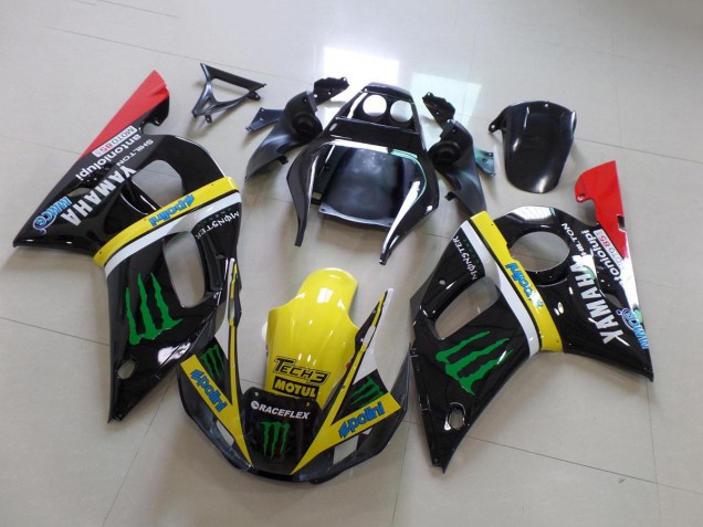 Carenados Moto Yamaha YZF R6 1998-2002 - Negro Brillante Amarillo Rojo Verde Motul Monstruo Baratos