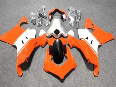 Carenados Moto Ducati Panigale V4 V4S 2020-2021 - Blanco Plata Naranja Baratos