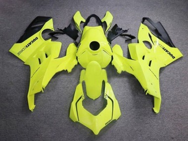 Carenados Moto Ducati Panigale V4 V4S 2020-2021 - Neon Amarillo Negro Brillante Corse Baratos