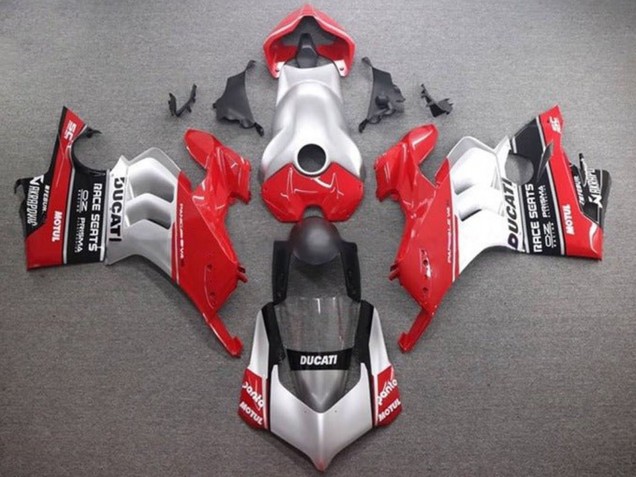Carenados Moto Ducati Panigale V4 V4S 2020-2021 - Plata Rojo Negro Brillante Baratos