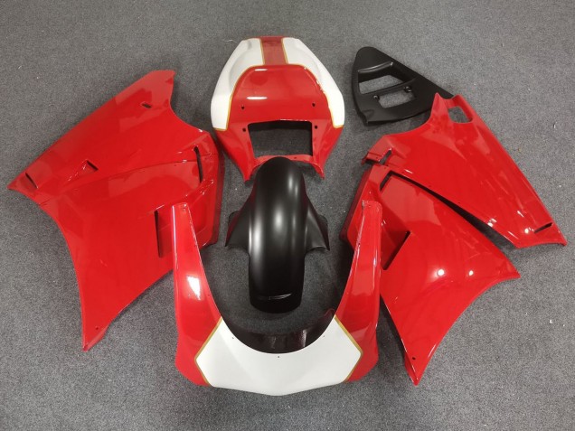 Carenados Moto Ducati 748/916/996/998 1993-2005 - Blanco Rojo Oro Negro Mate Race Baratos