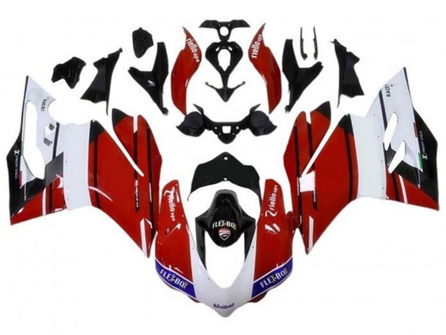 Carenados Moto Ducati 959/1299 2015-2020 - Blanco Rojo Azul Negro Brillante Unibat Flex-Box Baratos