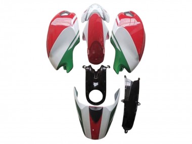 Carenados Moto Ducati Monster 696 796 1100 1100S 2008-2012 - Blanco Rojo Verde Baratos