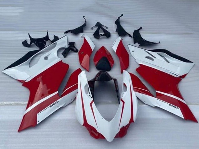 Carenado Moto Ducati Panigale 1199 2011-2014 - Blanco Rojo Negro Brillante Baratos