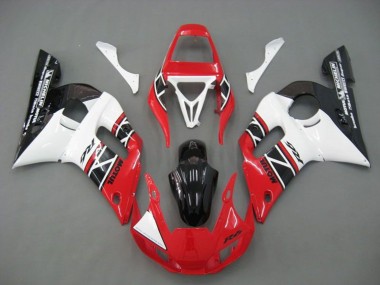 Carenados Moto Yamaha YZF R6 1998-2002 - Blanco Rojo Negro Brillante Baratos