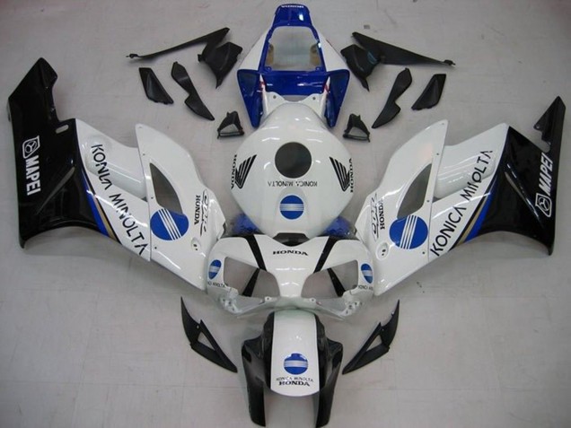 Carenados Moto Honda CBR1000RR 2004-2005 - Blanco Azul Negro Brillante Konica Minolta Baratos