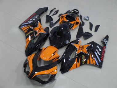 Carenados Moto Honda CBR1000RR 2004-2005 - Naranja Negro Brillante Rockstar Baratos