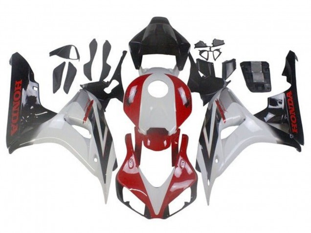 Carenados Moto Honda CBR1000RR 2006-2007 - Blanco Rojo Negro Brillante Fade Baratos