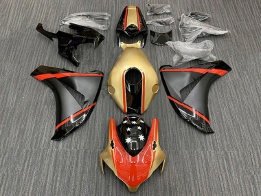 Carenados Moto Honda CBR1000RR 2008-2011 - Oro Rojo Negro Mate Estrella Baratos