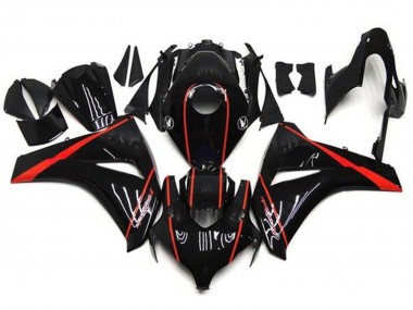 Carenados Moto Honda CBR1000RR 2008-2011 - Negro Brillante Rojo Raya Baratos