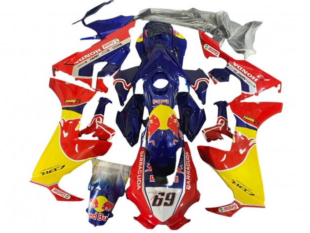 Carenados Moto Honda CBR1000RR 2017-2024 - Azul Amarillo Rojo Bull Hayden Baratos
