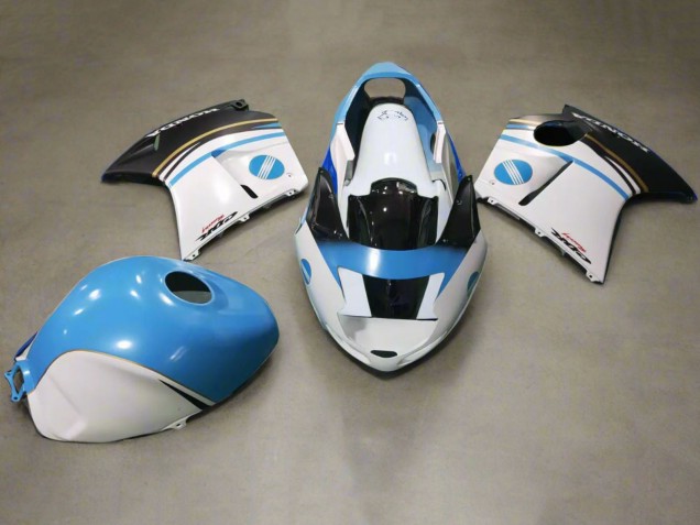 Carenados Moto Honda CBR1100XX Blackbird 1996-2007 - Blanco Azul Negro Konica Minolta Baratos