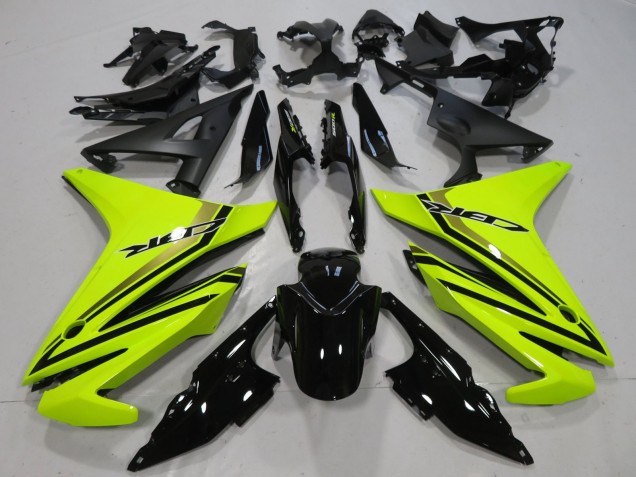 Carenados Moto Honda CBR500R 2013-2015 - Neon Amarillo Negro Brillante Baratos
