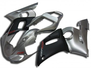 Carenados Moto Yamaha YZF R6 1998-2002 - Plata Negro Mate Rojo Calcomanía Baratos