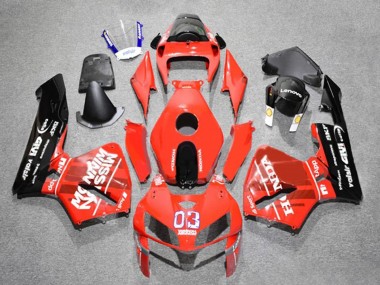 Carenados Moto Honda CBR600RR 2005-2006 - Rojo Negro Blanco 03 Baratos