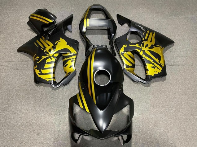 Carenados Moto Honda CBR600 F4i 2001-2003 - Oro Negro Mate Cráneo Baratos