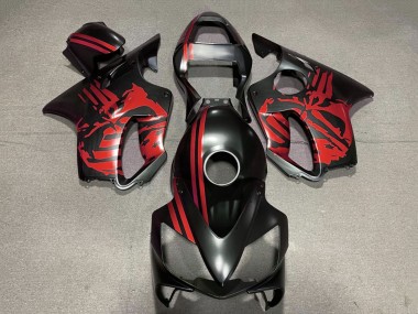 Carenados Moto Honda CBR600 F4i 2001-2003 - Rojo Negro Mate Cráneo Baratos