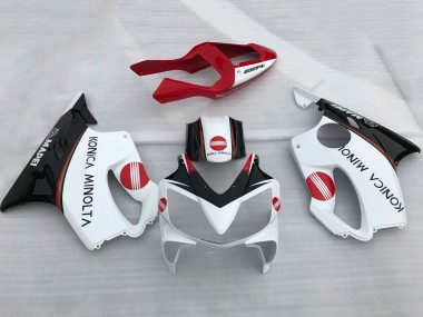Carenados Moto Honda CBR600 F4i 2001-2003 - Blanco Rojo Negro Brillante Konica Minolta Baratos