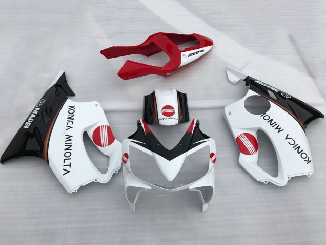 Carenados Moto Honda CBR600 F4i 2001-2003 - Blanco Rojo Negro Brillante Konica Minolta Baratos