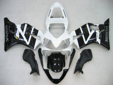 Carenados Moto Honda CBR600 F4i 2001-2003 - Blanco Negro Brillante Baratos