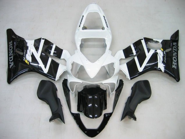 Carenados Moto Honda CBR600 F4i 2001-2003 - Blanco Negro Brillante Baratos