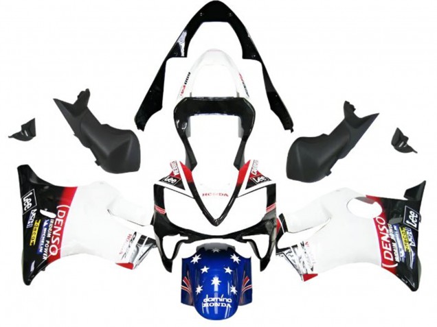 Carenados Moto Honda CBR600 F4i 2001-2003 - Blanco Azul Rojo Negro Brillante DENSO Star Baratos