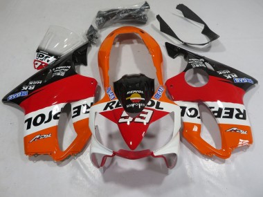 Carenados Moto Honda CBR600 F4i 2004-2007 - Naranja Blanco Rojo Negro Brillante Repsol 93 Baratos
