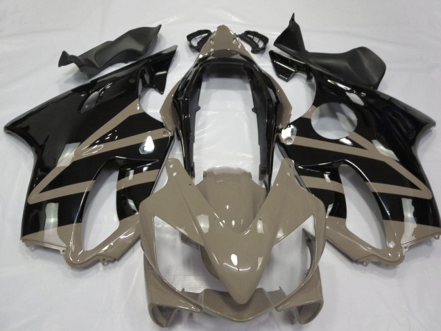 Carenados Moto Honda CBR600 F4i 2004-2007 - Marrón Topo Negro Brillante Baratos